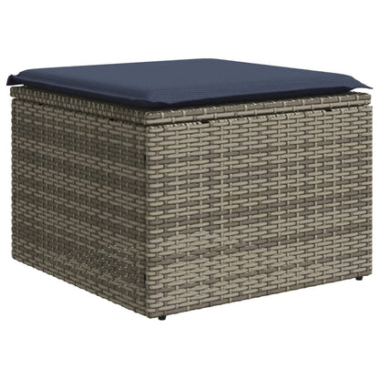Set Divani da Giardino 4 pz con Cuscini Grigio in Polyrattan | homemem39