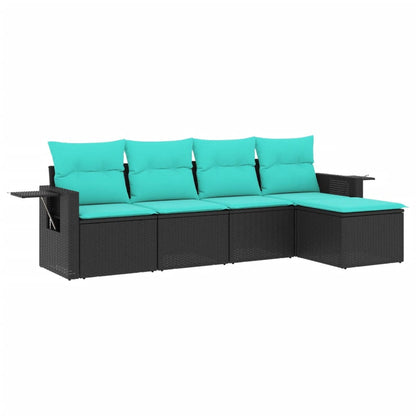Set Divani da Giardino 5 pz con Cuscini in Polyrattan
