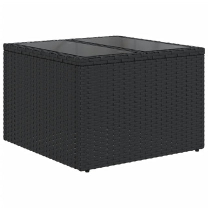 Set Divano da Giardino 6 pz con Cuscini Nero in Polyrattan | homemem39