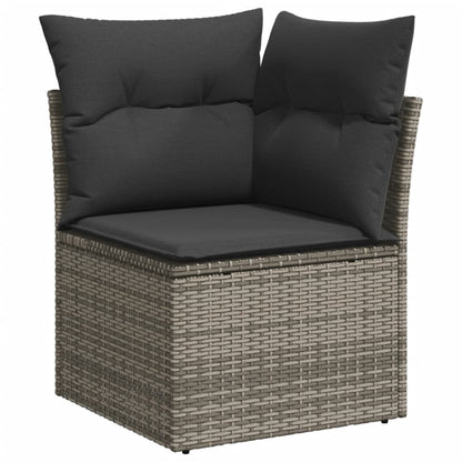 Set Divano da Giardino 5 pz con Cuscini Grigio in Polyrattan | homemem39