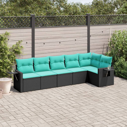 Set Divani da Giardino 6 pz con Cuscini in Polyrattan