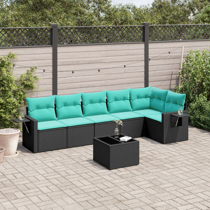 Set Divani da Giardino 7 pz con Cuscini in Polyrattan