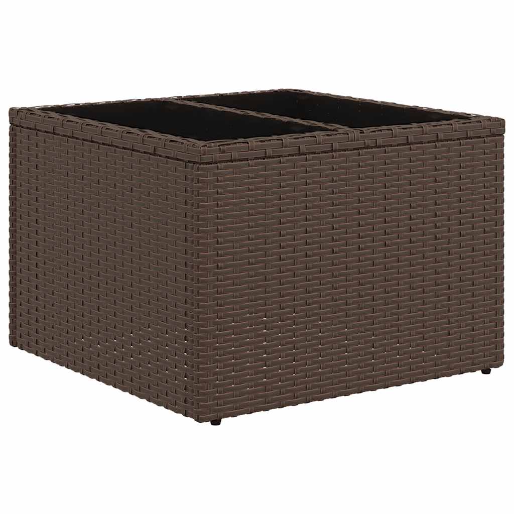 Set Divani da Giardino 7 pz con Cuscini Marrone in Polyrattan | homemem39
