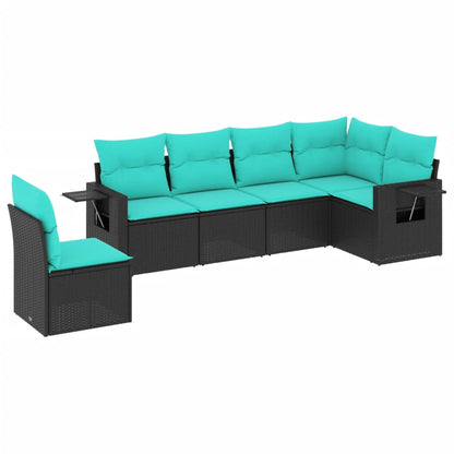 Set Divani da Giardino 6 pz con Cuscini in Polyrattan