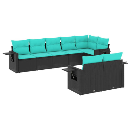 Set Divani da Giardino 8 pz con Cuscini in Polyrattan