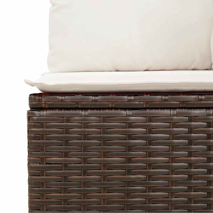 Set Divani da Giardino 8 pz con Cuscini Marrone in Polyrattan | homemem39