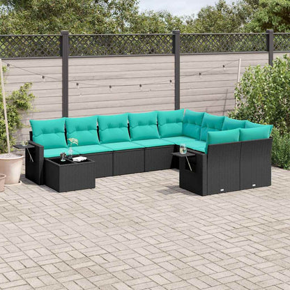 Set Divani da Giardino 10 pz con Cuscini in Polyrattan