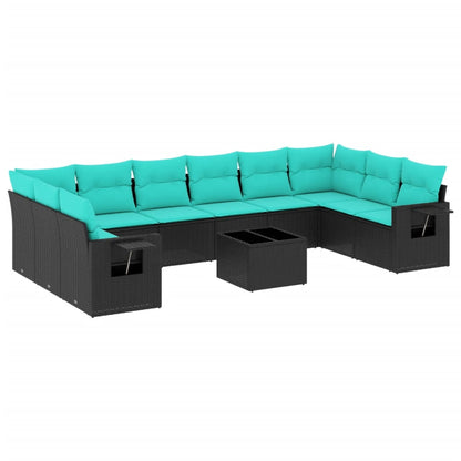 Set Divani da Giardino 11 pz con Cuscini in Polyrattan