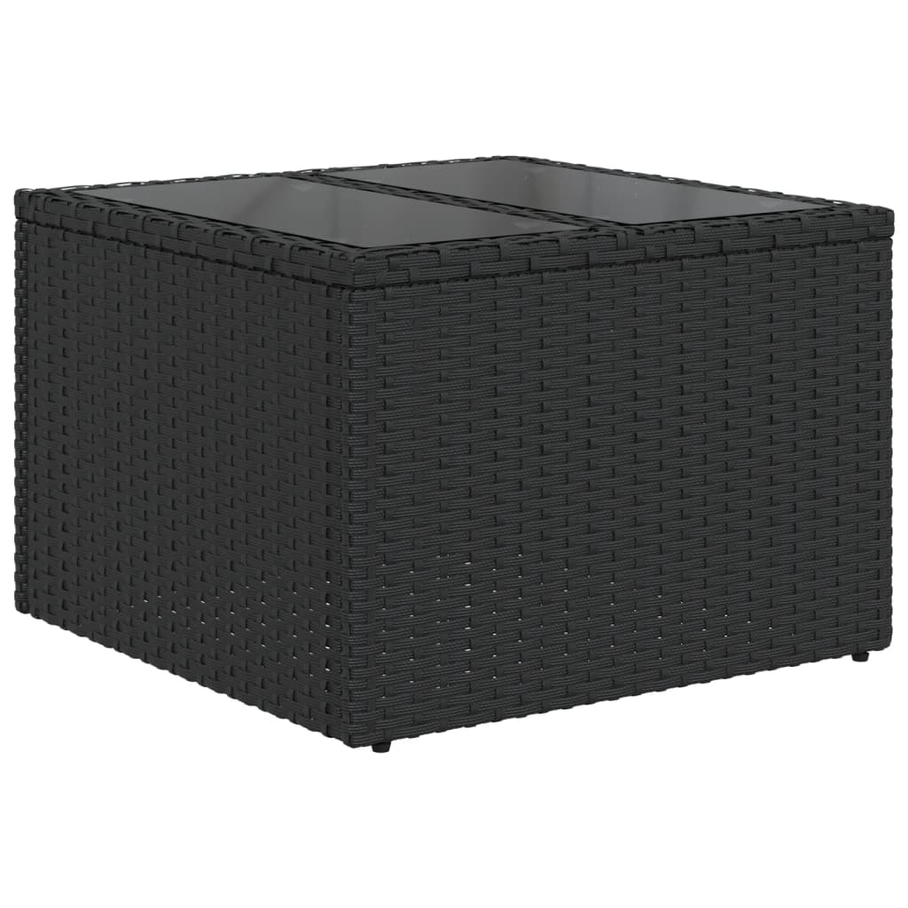 Set Divani da Giardino con Cuscini 7pz Nero Polyrattan | homemem39