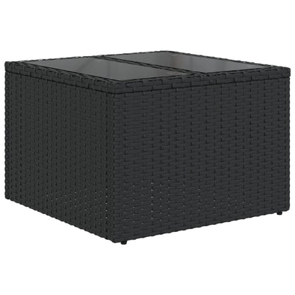 Set Divani da Giardino con Cuscini 8 pz Nero in Polyrattan | homemem39
