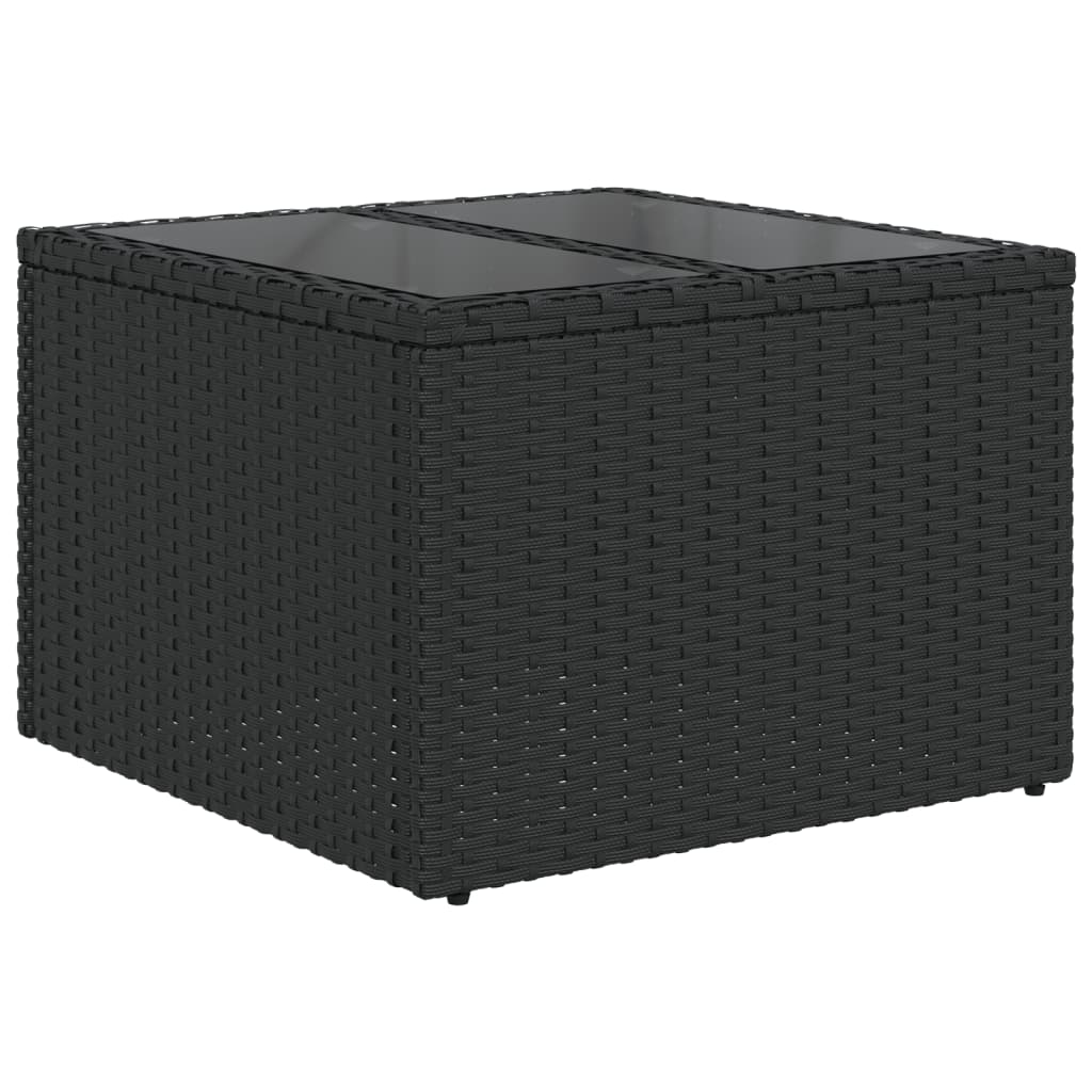 Set Divani da Giardino 5 pz con Cuscini in Polyrattan Nero | homemem39