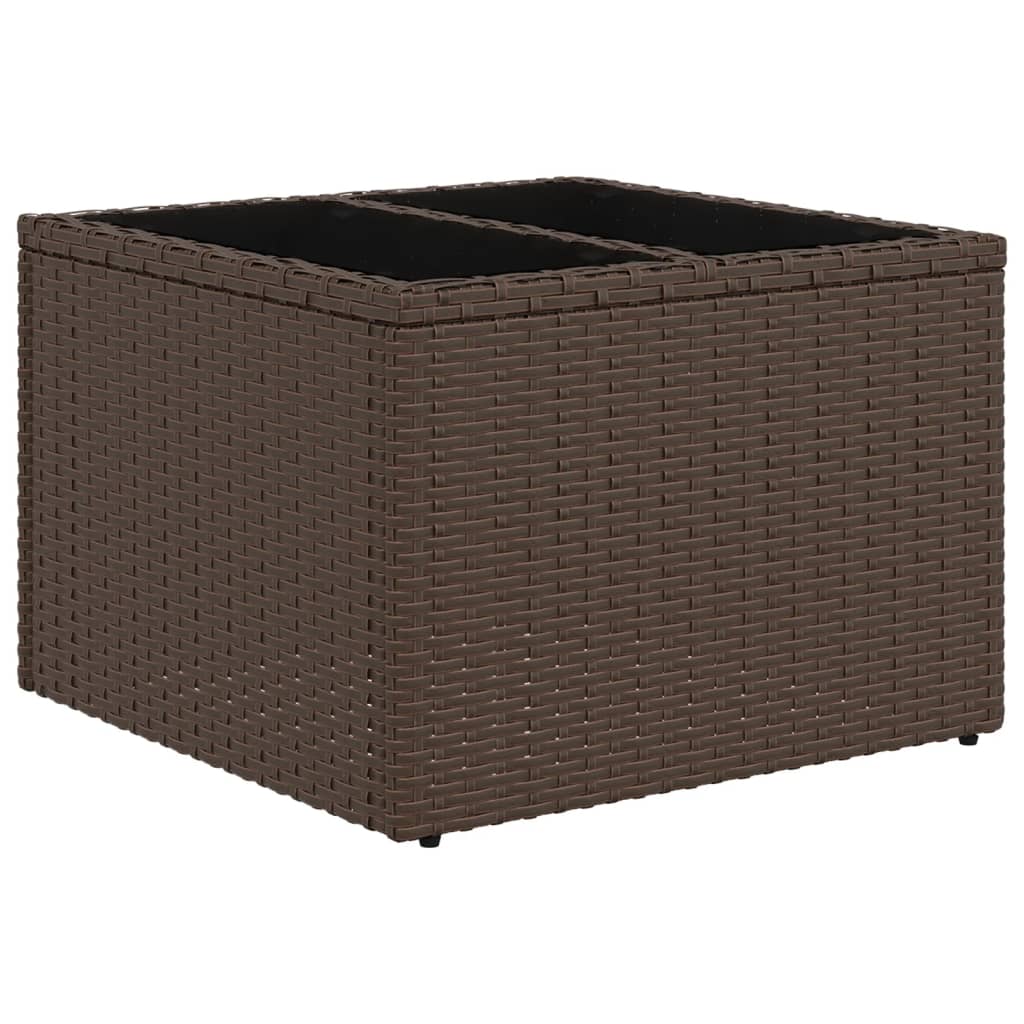 Set Divani da Giardino 6 pz con Cuscini Marrone in Polyrattan