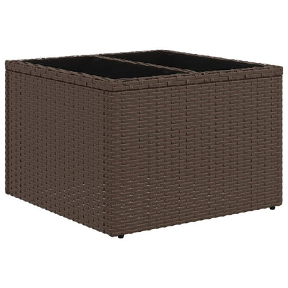 Set Divani da Giardino 6 pz con Cuscini Marrone in Polyrattan