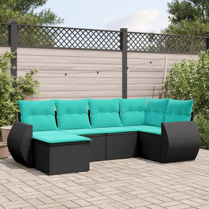 Set Divani da Giardino 6 pz con Cuscini in Polyrattan