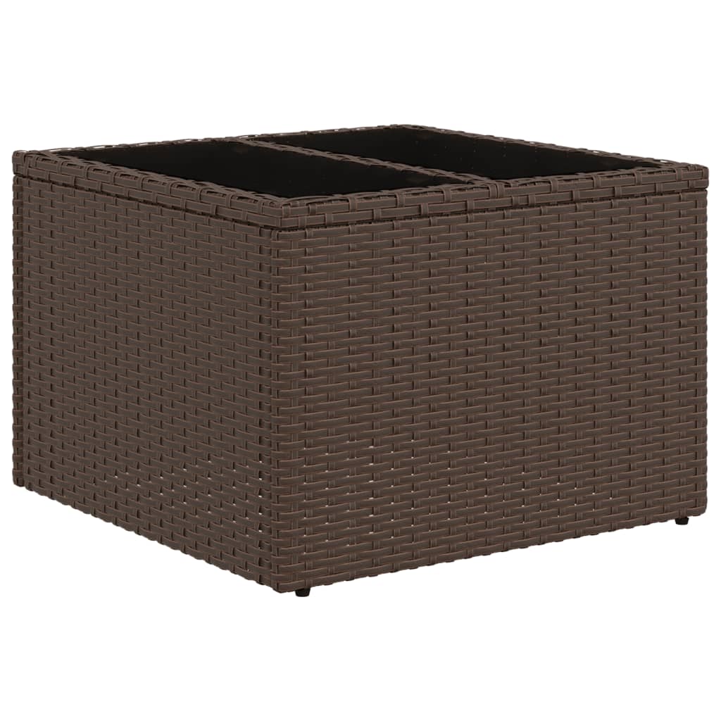 Set Divani da Giardino 8 pz con Cuscini Marrone in Polyrattan | homemem39