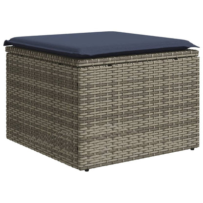 Set Divani da Giardino 7 pz con Cuscini Grigio in Polyrattan | homemem39