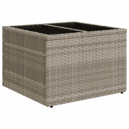 Set Divani da Giardino 10 pz con Cuscini Grigio in Polyrattan | homemem39