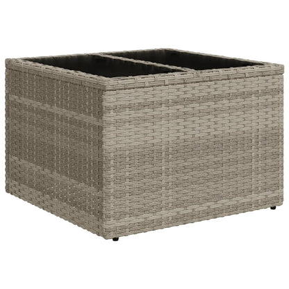 Set Divani da Giardino 10 pz con Cuscini Grigio in Polyrattan | homemem39