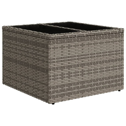 Set Divani da Giardino 11 pz con Cuscini in Polyrattan Grigio | homemem39