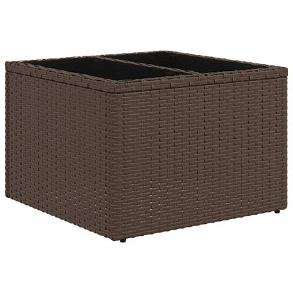 Set Divani da Giardino 11 pz con Cuscini Marrone in Polyrattan | homemem39