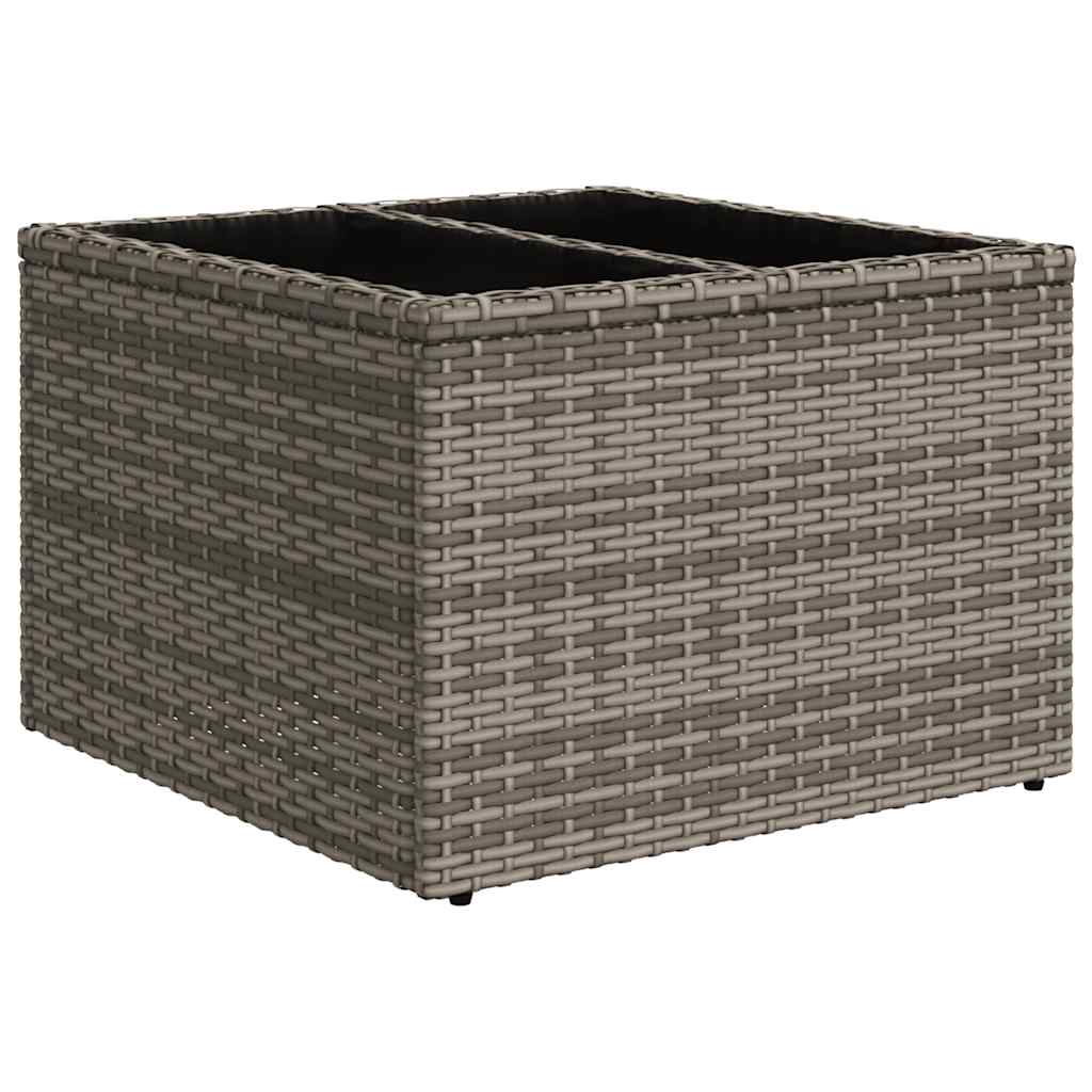 Set Divani da Giardino 7 pz con Cuscini Grigio in Polyrattan | homemem39