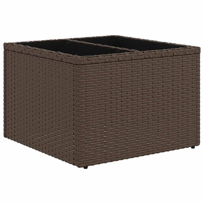 Set Divani da Giardino 7 pz con Cuscini Marrone in Polyrattan | homemem39