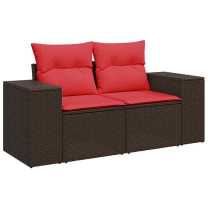 Set Divani da Giardino 5 pz con Cuscini in Polyrattan