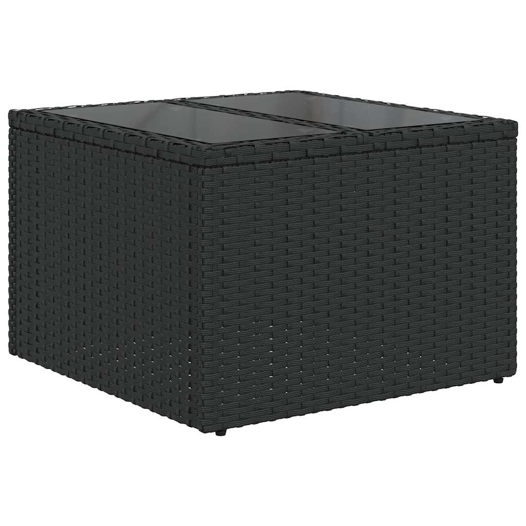 Set Divani da Giardino 10pz con Cuscini in Polyrattan Nero | homemem39