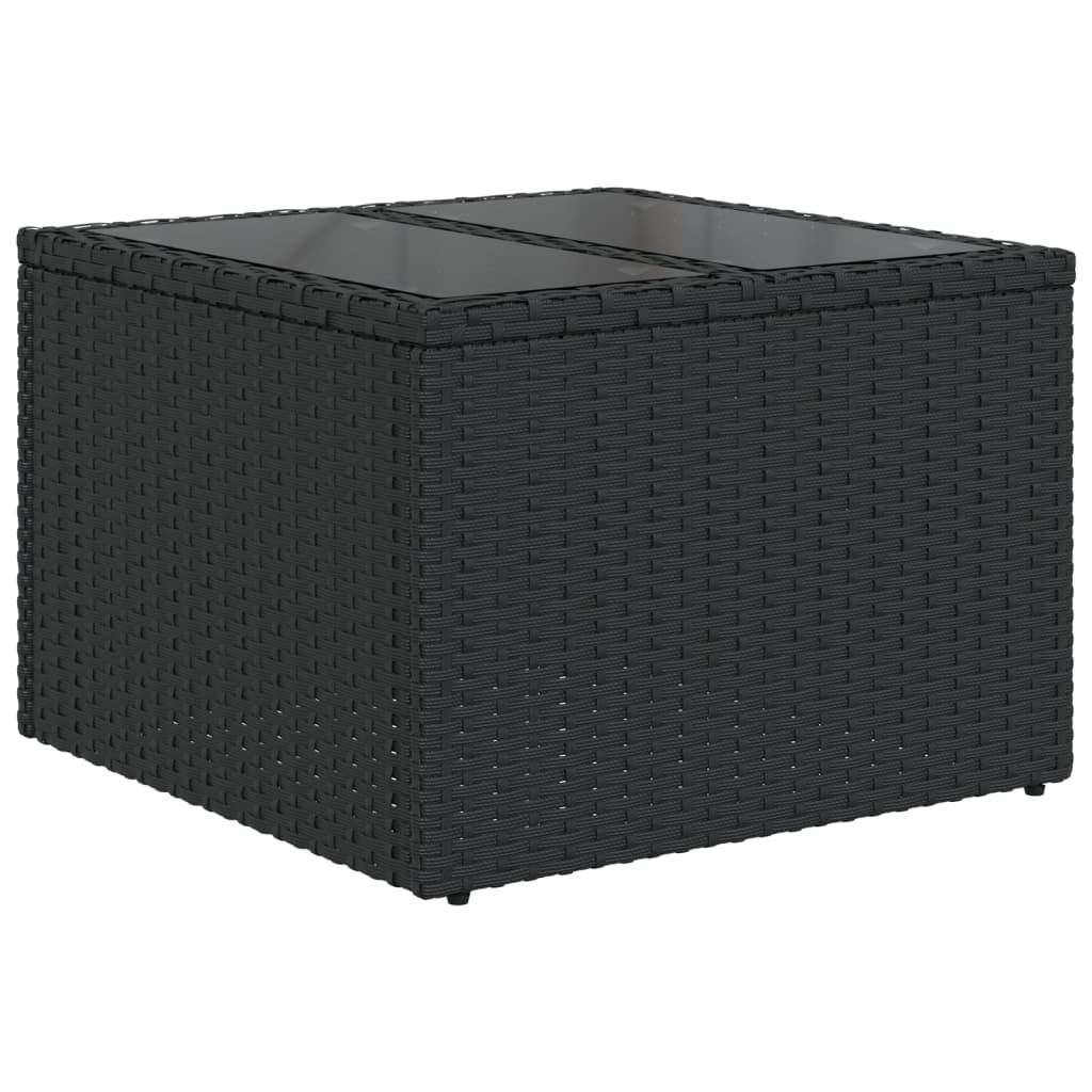 Set Divani da Giardino 10pz con Cuscini in Polyrattan Nero | homemem39