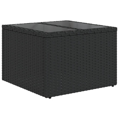 Set Divani da Giardino 9 pz con Cuscini Nero in Polyrattan | homemem39