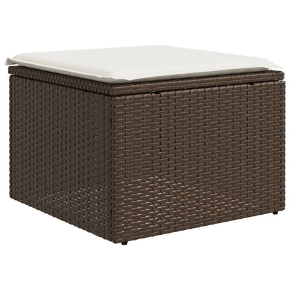 Set Divani da Giardino 9pz con Cuscini Marrone in Polyrattan | homemem39