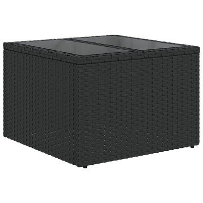 Set Divani da Giardino 10pz con Cuscini in Polyrattan Nero | homemem39