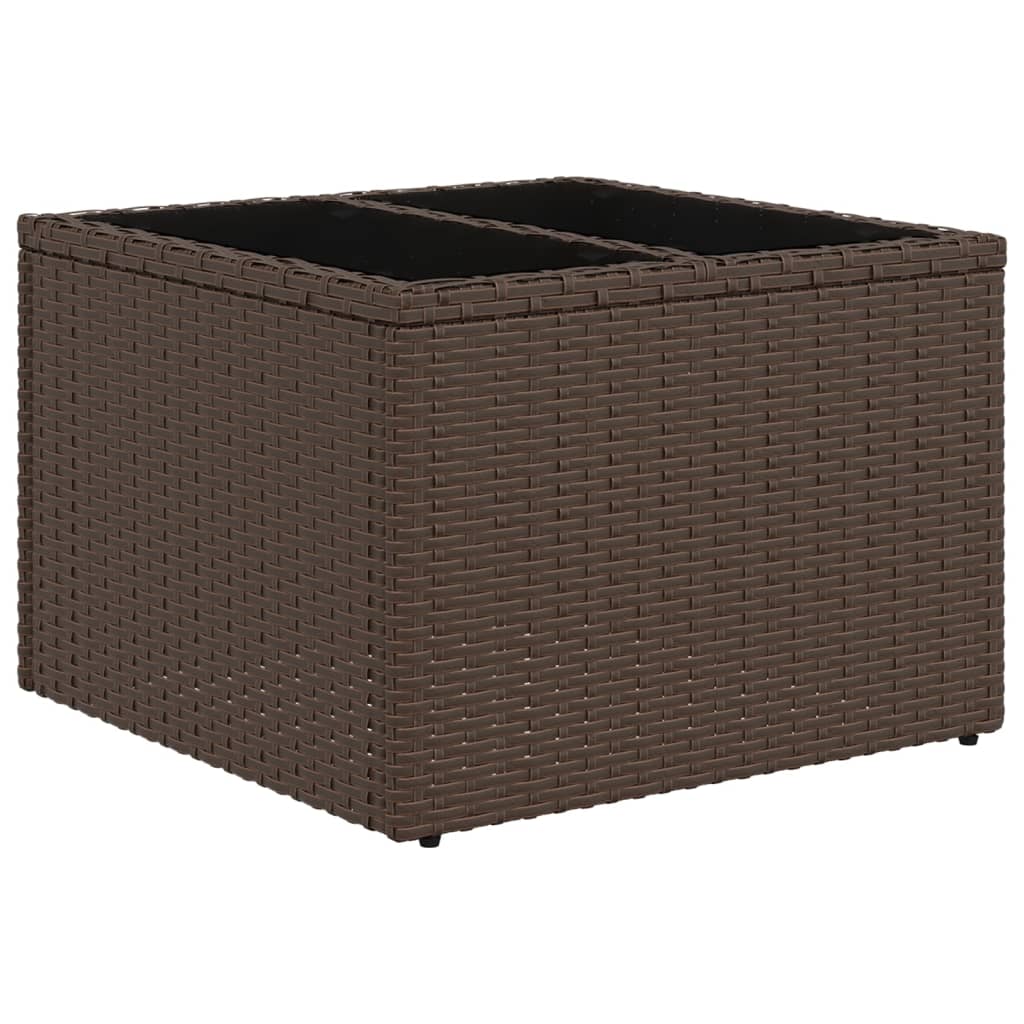 Set Divani da Giardino 11 pz con Cuscini Marrone in Polyrattan