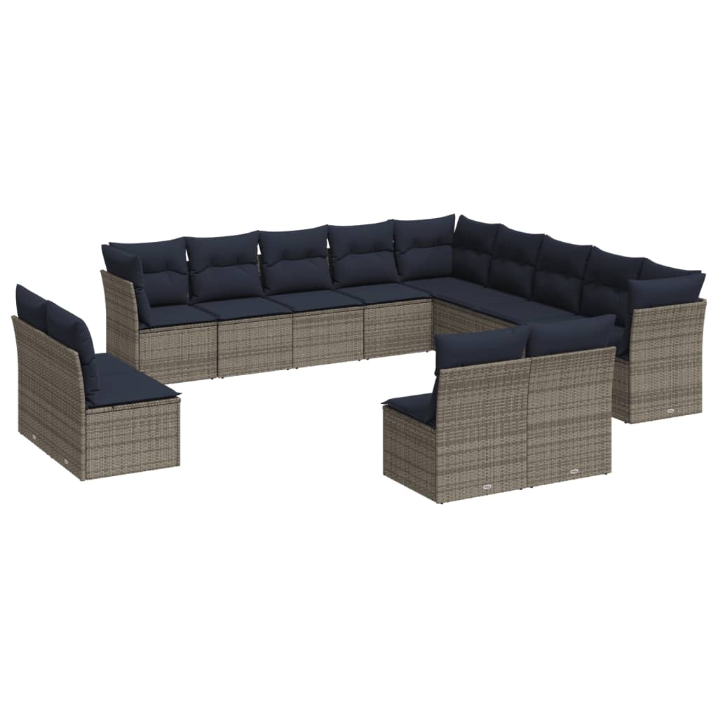 Set Divani da Giardino 13 pz con Cuscini in Polyrattan