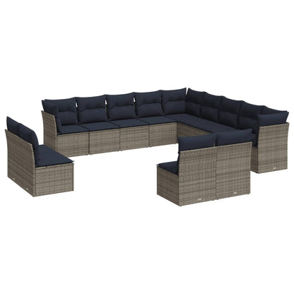 Set Divani da Giardino 13 pz con Cuscini in Polyrattan