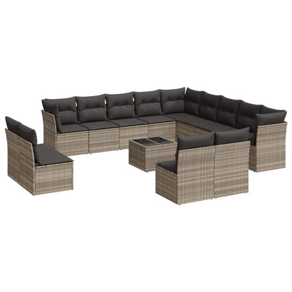 Set Divani da Giardino 14pz con Cuscini in Polyrattan - homemem39