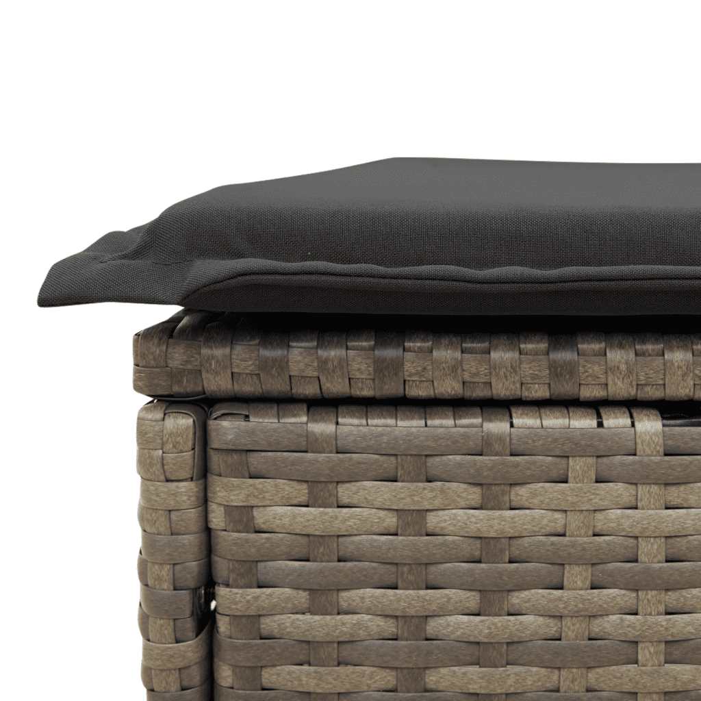 Set Divano da Giardino 8 pz con Cuscini Grigio in Polyrattan