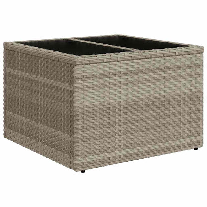 Set Divani da Giardino 11 pz con Cuscini in Polyrattan Grigio
