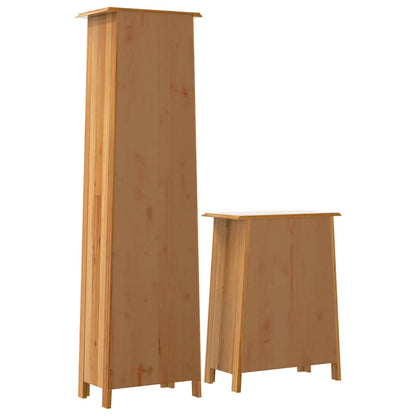 Set Mobili da Bagno 2 pz in Legno Massello di Pino | homemem39
