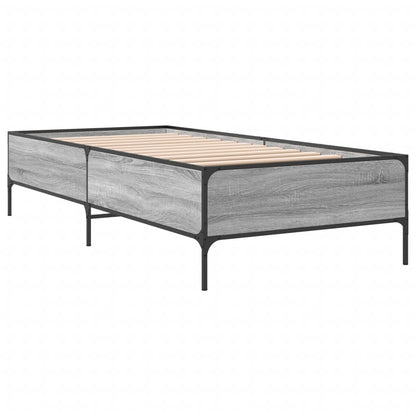 Giroletto Grigio Sonoma 100x200 cm Legno Multistrato e Metallo - homemem39