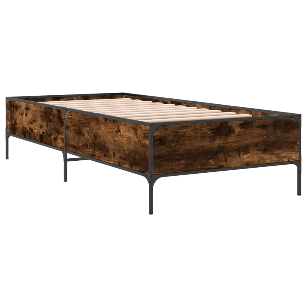 Giroletto Rovere Fumo 75x190 cm in Legno Multistrato e Metallo | homemem39
