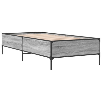 Giroletto Grigio Sonoma 75x190cm in Legno Multistrato e Metallo - homemem39