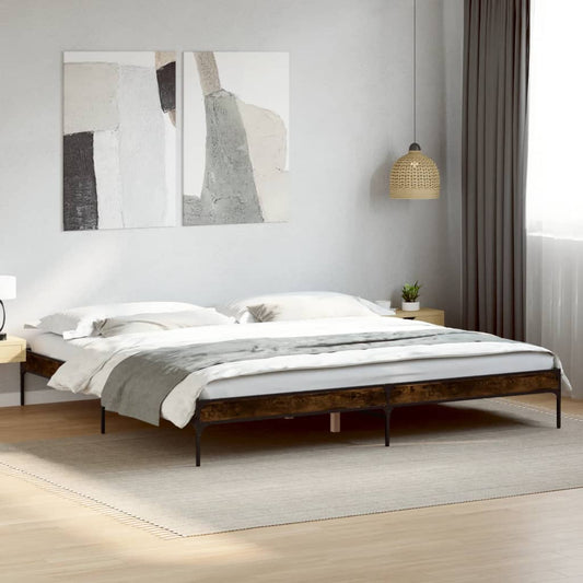 Giroletto Rovere Fumo 200x200 cm in Legno Multistrato e Metallo | homemem39