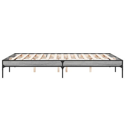 Giroletto Grigio Sonoma 160x200 cm in Legno Multistrato Metallo