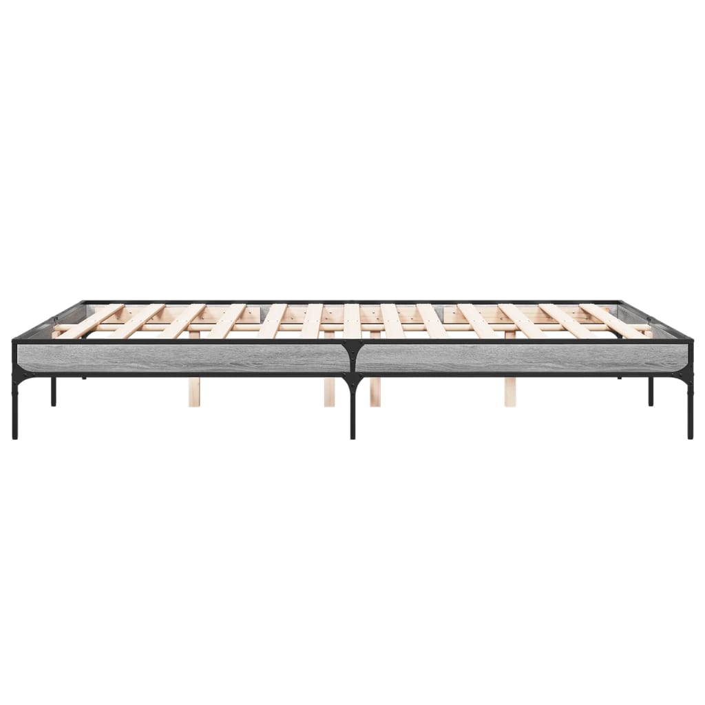 Giroletto Grigio Sonoma 150x200 cm in Legno Multistrato Metallo
