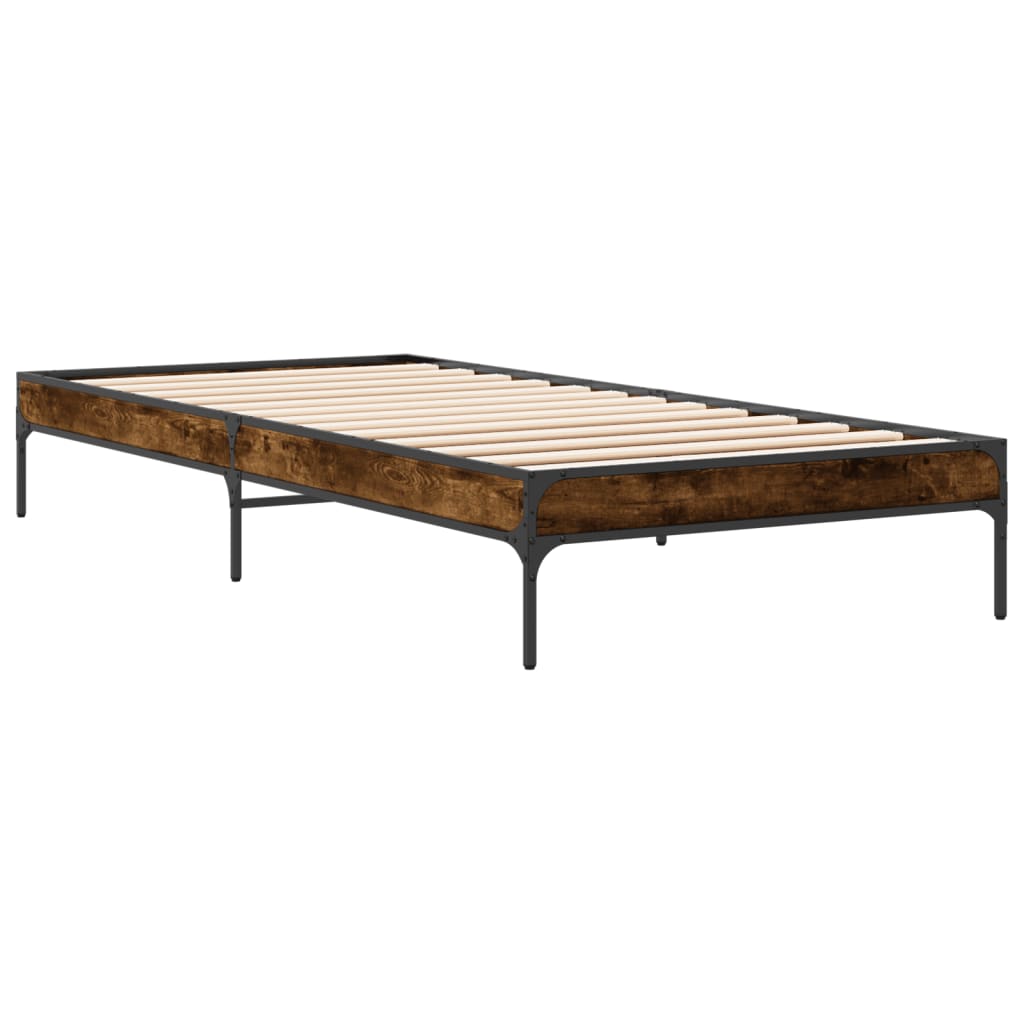 Giroletto Rovere Fumo 90x200 cm in Legno Multistrato e Metallo