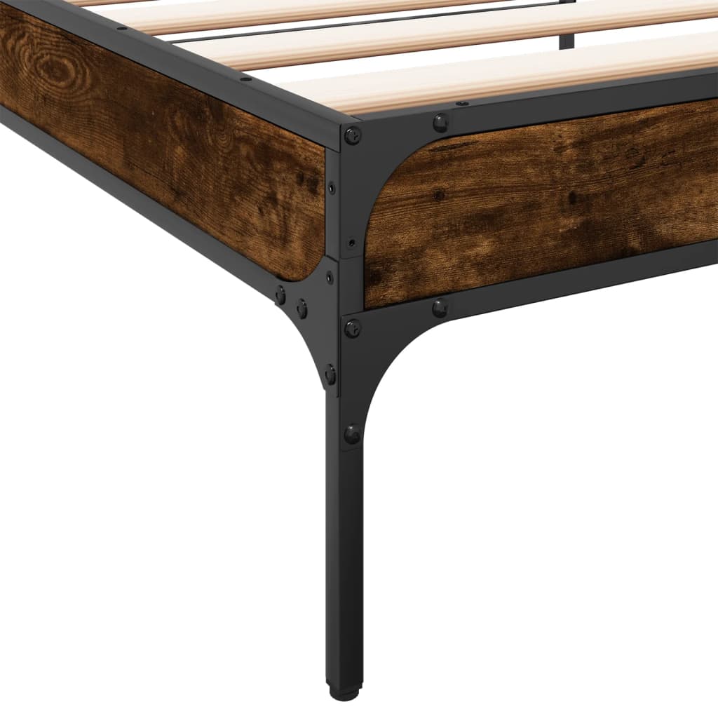 Giroletto Rovere Fumo 90x200 cm in Legno Multistrato e Metallo