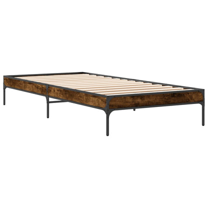 Giroletto Rovere Fumo 90x190 cm in Legno Multistrato e Metallo | homemem39