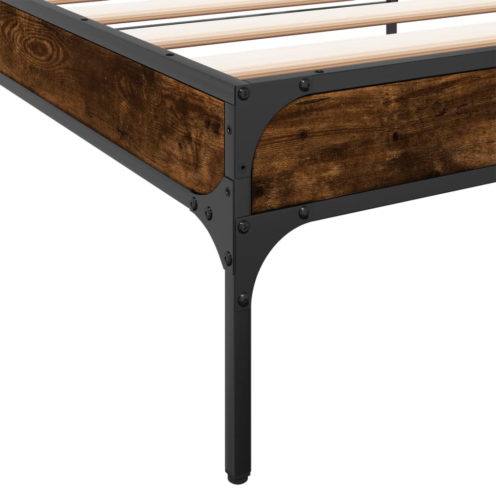 Giroletto Rovere Fumo 90x190 cm in Legno Multistrato e Metallo