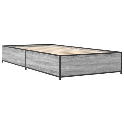 Giroletto Grigio Sonoma 100x200 cm Legno Multistrato e Metallo - homemem39